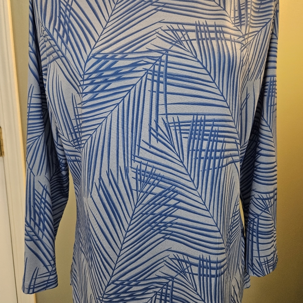 Vineyard Vines Sankaty Simple Boatneck Tee Blue Women's Top Size Medium M - Picture 9 of 12